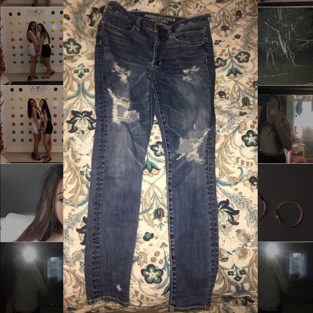 american eagle ripped jeans